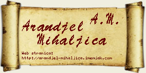 Aranđel Mihaljica vizit kartica